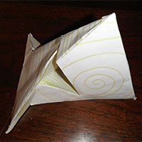 a szilassi polyhedron made out of paper